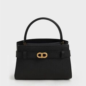 Elegant Black Handbag - Charles & Keith